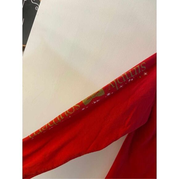 Simply Southern Red Christmas Long Sleeve TShirt Elf "Tis the Season" Youth larg - Picture 5 of 7